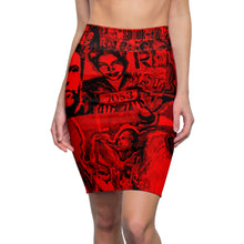 Load image into Gallery viewer, Heroism Art Pencil Skirt