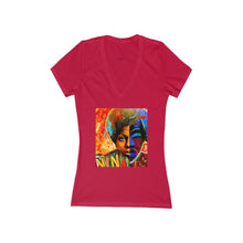 Load image into Gallery viewer, NINA Women&#39;s Jersey Short Sleeve Deep V-Neck Tee
