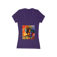 Load image into Gallery viewer, NINA Women&#39;s Jersey Short Sleeve Deep V-Neck Tee
