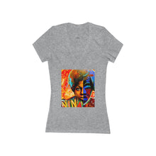 Load image into Gallery viewer, NINA Women&#39;s Jersey Short Sleeve Deep V-Neck Tee
