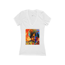 Load image into Gallery viewer, NINA Women&#39;s Jersey Short Sleeve Deep V-Neck Tee
