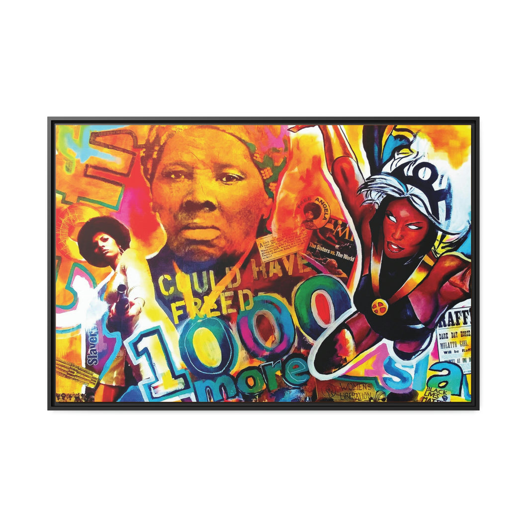 1000 MORE Matte Canvas print, Black Frame